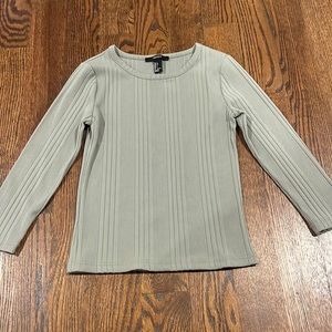 Ribbed long sleeve top